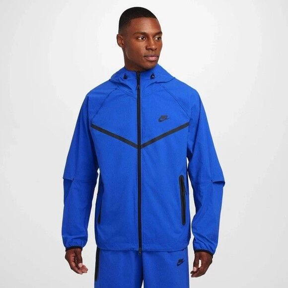 Nike Tech Woven Tracksuit Jacket Windbreaker Royal Blue Men’s Medium HM7151-480 - Picture 1 of 9